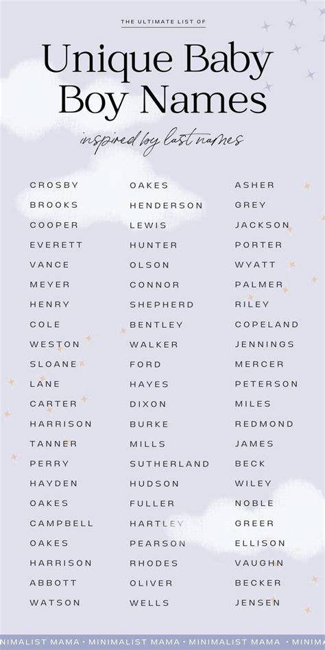 odd boys names|70 Unique Boy Names and Their Meanings .